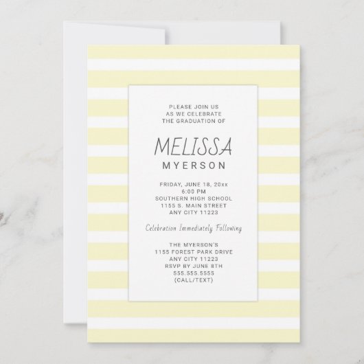 Afstuderen en/of feestuitnodigingen kaart (Voorkant)