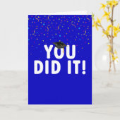 Afstuderen en Pet in Confetti Kaart (Gele Bloem)