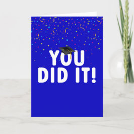 Afstuderen en Pet in Confetti Kaart