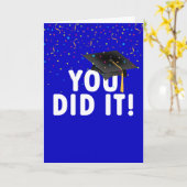 Afstuderen en Pet in Confetti Kaart (Gele Bloem)