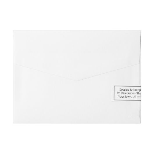 Afstuderen Envelope Modern Minimalist Adreslabel Wikkel (Achterkant)