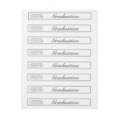 Afstuderen Envelope Modern Minimalist Adreslabel Wikkel (Vel)