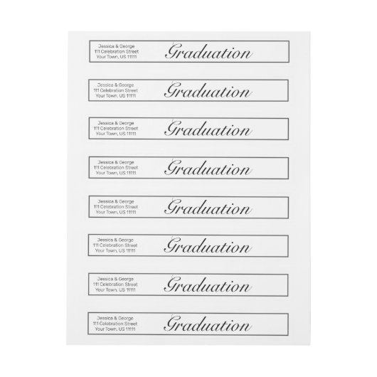 Afstuderen Envelope Modern Minimalist Adreslabel Wikkel (Vel)