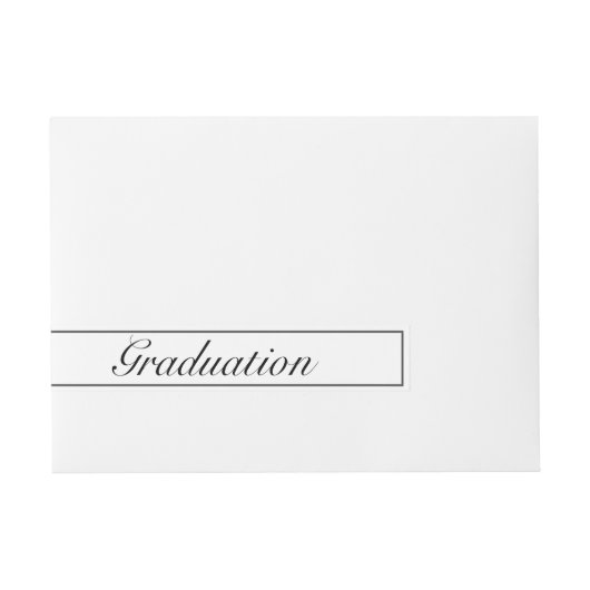 Afstuderen Envelope Modern Minimalist Adreslabel Wikkel (Voorkant)