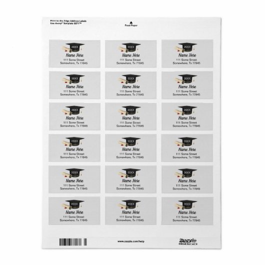Afstuderen Envelope Return Address Labels 2022 (Full Sheet)