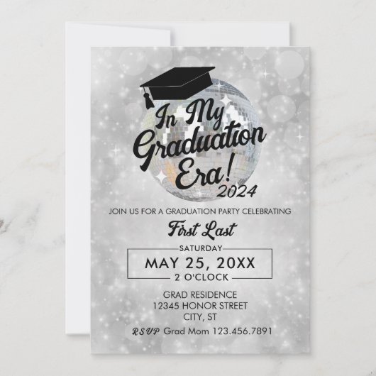 Afstuderen Era Graduation Party Kaart (Voorkant)