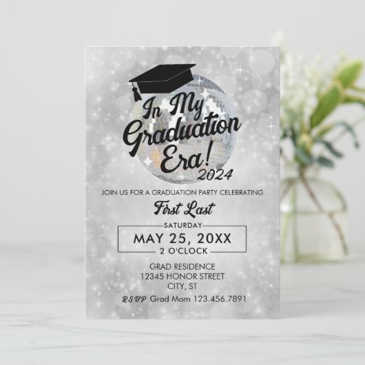 Afstuderen Era Graduation Party Kaart (Staand voorkant)