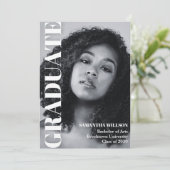 Afstuderen esthetische foto kaart (Staand voorkant)