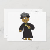 Afstuderen etnische man aankondigingskaart (Voorkant / Achterkant)