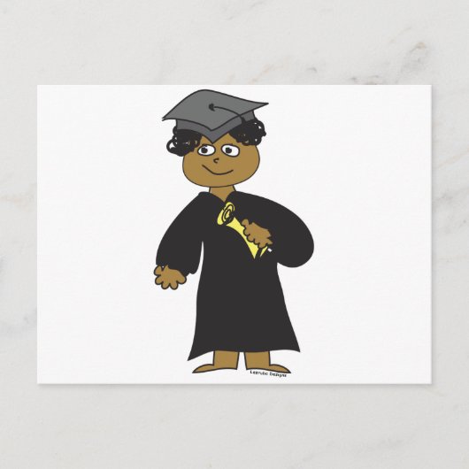 Afstuderen etnische man aankondigingskaart (Voorkant)
