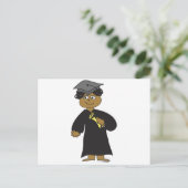 Afstuderen etnische man aankondigingskaart (Staand voorkant)