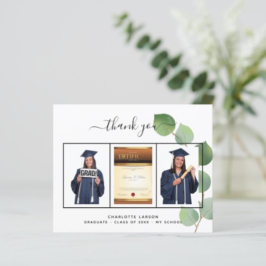 Afstuderen eucalyptus fotobudget dank je creditcar (Staand voorkant)