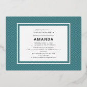 Afstuderen Eucalyptus Greenery Succulent Afstudeer Folie Uitnodiging (Achterkant)