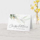 Afstuderen Eucalyptus Wedding Gefeliciteerd Kaart (Gele Bloem)