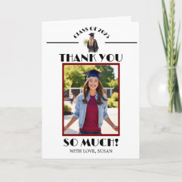 Afstuderen (Evergreen/Vrouw) Bedankkaart