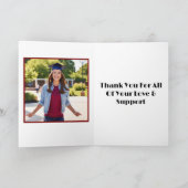 Afstuderen (Evergreen/Vrouw) Bedankkaart (Binnen)