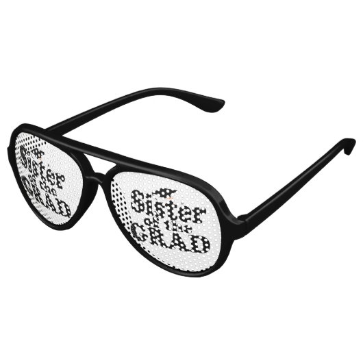 Afstuderen Familie - Zus van het Afstudeerder Aviator Zonnebril (Gekanteld)