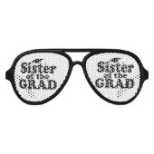 Afstuderen Familie - Zus van het Afstudeerder Aviator Zonnebril (Voorkant)