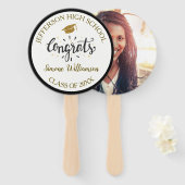 Afstuderen Fan Chic Gold aangepaste Afstuderen fot Handwaaier (Voorkant en achterkant)
