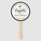 Afstuderen Fan Chic Gold aangepaste Afstuderen fot Handwaaier (Voorkant)