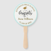 Afstuderen Fan Chic Gold aangepaste Afstuderen fot Handwaaier (Voorkant)
