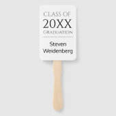Afstuderen Fan Class of 2025 Naam Foto Handwaaier (Achterkant)