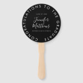 Afstuderen Fan School Kleurenklasse Foto Handwaaier (Voorkant)