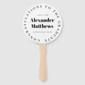 Afstuderen Fan Uw School Class Man Foto Handwaaier (Voorkant)