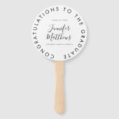 Afstuderen Fan uw school klas foto Handwaaier (Voorkant)