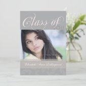 Afstuderen fancy tekst: Zilver Kaart (Staand voorkant)