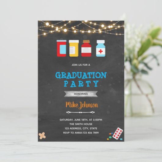 Afstuderen Farmaceutische specialiteit Kaart (Staand voorkant)