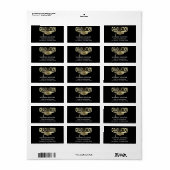 Afstuderen Faux Gold Afstuderen Black Classic Etiket (Full Sheet)