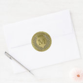 Afstuderen Faux Gold Foil Look Ronde Sticker (Envelop)