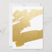 Afstuderen Faux Gold Foil Modern Aangepast Aankondiging (Achterkant)