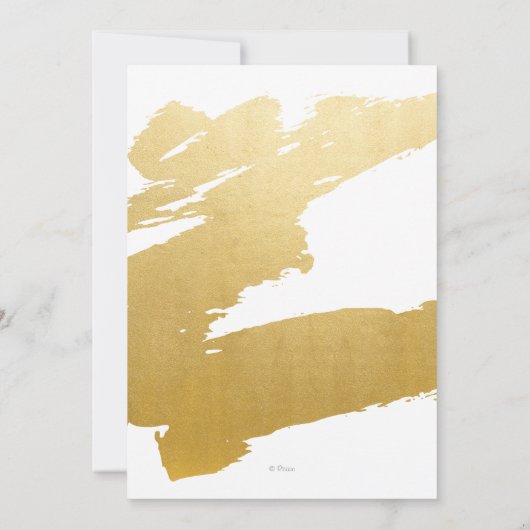 Afstuderen Faux Gold Foil Modern Aangepast Aankondiging (Achterkant)