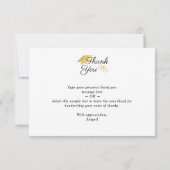 Afstuderen Faux Gold Foil Pet Diploma Hartelijk da Bedankkaart (Achterkant)