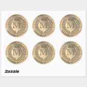 Afstuderen Faux Gold Foil Ronde Sticker (Vel)