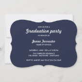 Afstuderen Faux Gold Foil Script Foto | Marine Bla Kaart (Achterkant)