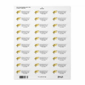 Afstuderen Faux Gold Pet retouradres Etiket (Full Sheet)