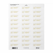 Afstuderen Faux Gouden Folie Elegant Handschrift Etiket (Full Sheet)