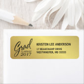 Afstuderen Faux Gouden Folie Elegant Handschrift Etiket (Insitu)