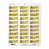 Afstuderen Faux Gouden Folie Elegant Handschrift Etiket (Full Sheet)