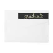 Afstuderen Faux Silver Foil Handgeschreven Script  (Achterkant)