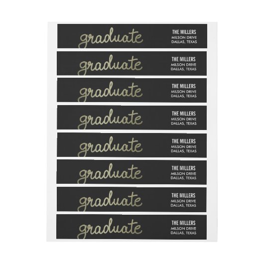 Afstuderen Faux Silver Foil Handgeschreven Script  (Vel)