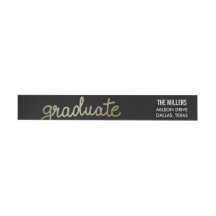 Afstuderen Faux Silver Foil Handgeschreven Script