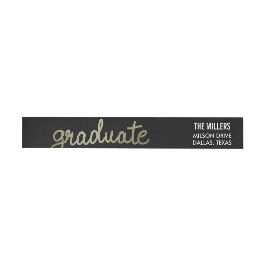 Afstuderen Faux Silver Foil Handgeschreven Script  (Individueel)