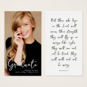 Afstuderen Favor Invoegen Foto Gebed Kaart (Voorkant /achterkant)