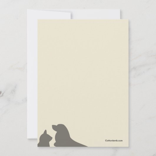 Afstuderen Favoriete gezelschapsdieren Kaart (Achterkant)