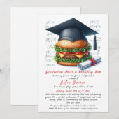 Afstuderen Feast & Wordplay Fun – Een feest Kaart (Voorkant / Achterkant)