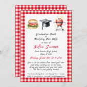 Afstuderen Feest & Wordplay Fun BBQ Party Kaart (Voorkant / Achterkant)